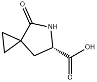 (6S)-4-oxo-5-azaspiro[2.4]heptane-6-carboxylic acid Struktur