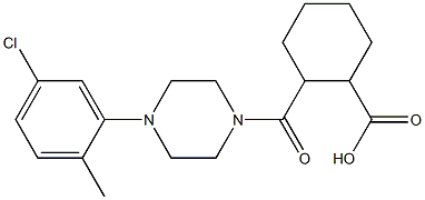 2-(4-(5-chloro-2-methylphenyl)piperazine-1-carbonyl)cyclohexanecarboxylic acid Struktur