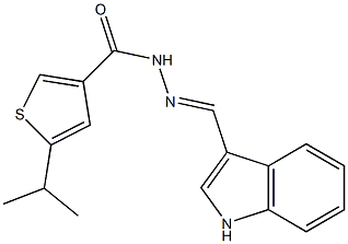 (E)-N'-((1H-indol-3-yl)methylene)-5-isopropylthiophene-3-carbohydrazide|