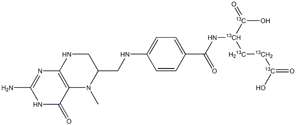 5-Methyltetrahydrofolic Acid-[13C5] 結(jié)構(gòu)式