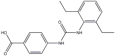 1-(4-CARBOXYPHENYL)-3-(2,6-DIETHYLPHENYL)UREA Struktur