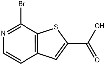 7-Bromothieno[2,3-c]pyridine-2-carboxylic acid Struktur