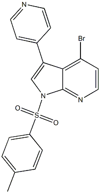 4-bromo-3-(pyridin-4-yl)-1-tosyl-1H-pyrrolo[2,3-b]pyridine Struktur