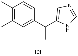 4-[1-(3,4-二甲基苯基)乙基]-1H-咪唑鹽酸鹽 結(jié)構(gòu)式
