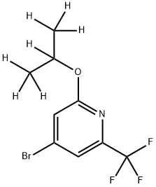 4-Bromo-2-trifluoromethyl-6-(iso-propoxy-d7)-pyridine Struktur