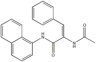 2-(acetylamino)-N-1-naphthyl-3-phenylacrylamide Struktur