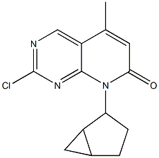 8-(BICYCLO[3.1.0]HEXAN-2-YL)-2-CHLORO-5-METHYLPYRIDO[2,3-D]PYRIMIDIN-7(8H)-ONE Structure