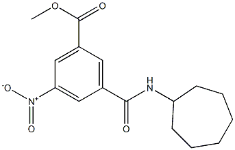 methyl 3-(cycloheptylcarbamoyl)-5-nitrobenzoate Struktur