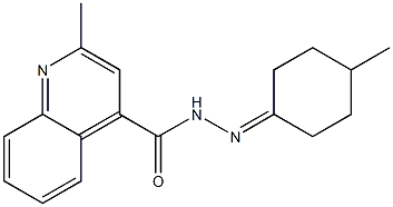 2-methyl-N'-(4-methylcyclohexylidene)quinoline-4-carbohydrazide Struktur