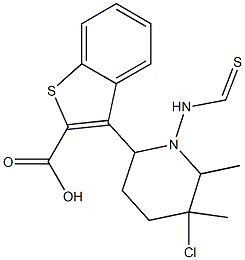 methyl 3-chloro-6-(3-methylpiperidine-1-carbothioamido)benzo[b]thiophene-2-carboxylate Structure
