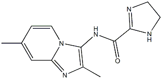 Imidazo[1,2-a]pyridine, 3-[(2-imidazolin-2-ylamino)methyl]-7-methyl- (8CI) Struktur