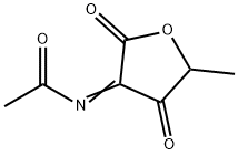 Valeric  acid,  2-(acetylimino)-4-hydroxy-3-oxo-,  -gamma--lactone  (5CI) Struktur