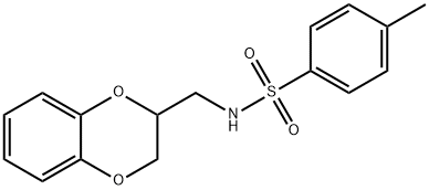 N-(2,3-dihydro-1,4-benzodioxin-2-ylmethyl)-4-methylbenzenesulfonamide Struktur