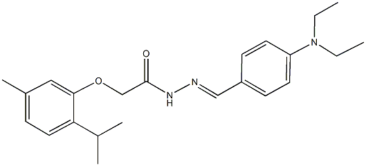 N'-[4-(diethylamino)benzylidene]-2-(2-isopropyl-5-methylphenoxy)acetohydrazide Structure
