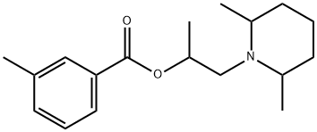2-(2,6-dimethyl-1-piperidinyl)-1-methylethyl 3-methylbenzoate Structure