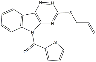 allyl 5-(2-thienylcarbonyl)-5H-[1,2,4]triazino[5,6-b]indol-3-yl sulfide Struktur