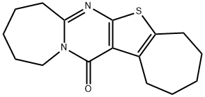 1,2,3,4,5,8,9,10,11,12-decahydro-14H-cyclohepta[4',5']thieno[2',3':4,5]pyrimido[1,2-a]azepin-14-one Struktur