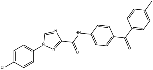 1-(4-chlorophenyl)-N-[4-(4-methylbenzoyl)phenyl]-1H-1,2,4-triazole-3-carboxamide Struktur