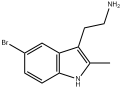 2-(5-bromo-2-methyl-1H-indol-3-yl)ethanamine Struktur