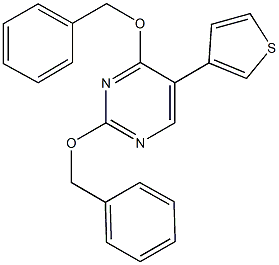2,4-bis(benzyloxy)-5-(3-thienyl)pyrimidine Struktur