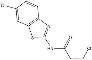 3-chloro-N-(6-chloro-1,3-benzothiazol-2-yl)propanamide Struktur