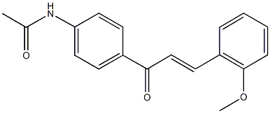 N-{4-[3-(2-methoxyphenyl)acryloyl]phenyl}acetamide Struktur