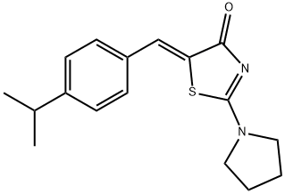 5-(4-isopropylbenzylidene)-2-(1-pyrrolidinyl)-1,3-thiazol-4(5H)-one Structure