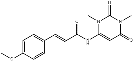 N-(1,3-dimethyl-2,6-dioxo-1,2,3,6-tetrahydro-4-pyrimidinyl)-3-(4-methoxyphenyl)acrylamide Struktur