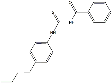 N-benzoyl-N'-(4-butylphenyl)thiourea Struktur