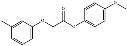 4-methoxyphenyl (3-methylphenoxy)acetate Struktur