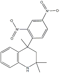 4-{2,4-bisnitrophenyl}-2,2,4-trimethyl-1,2,3,4-tetrahydroquinoline Struktur