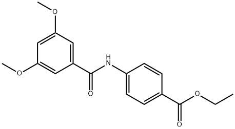 ethyl 4-[(3,5-dimethoxybenzoyl)amino]benzoate Struktur