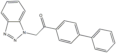 2-(1H-1,2,3-benzotriazol-1-yl)-1-[1,1'-biphenyl]-4-ylethanone Struktur