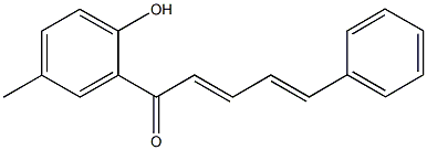 1-(2-hydroxy-5-methylphenyl)-5-phenyl-2,4-pentadien-1-one Struktur