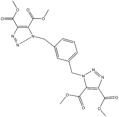 dimethyl 1-(3-{[4,5-bis(methoxycarbonyl)-1H-1,2,3-triazol-1-yl]methyl}benzyl)-1H-1,2,3-triazole-4,5-dicarboxylate Struktur