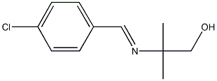 2-[(4-chlorobenzylidene)amino]-2-methyl-1-propanol Struktur