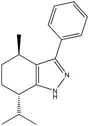7-isopropyl-4-methyl-3-phenyl-4,5,6,7-tetrahydro-1H-indazole Struktur