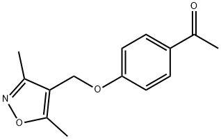 1-{4-[(3,5-dimethyl-4-isoxazolyl)methoxy]phenyl}ethanone Struktur