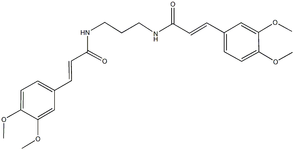 3-(3,4-dimethoxyphenyl)-N-(3-{[3-(3,4-dimethoxyphenyl)acryloyl]amino}propyl)acrylamide Struktur