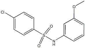 4-chloro-N-(3-methoxyphenyl)benzenesulfonamide Struktur