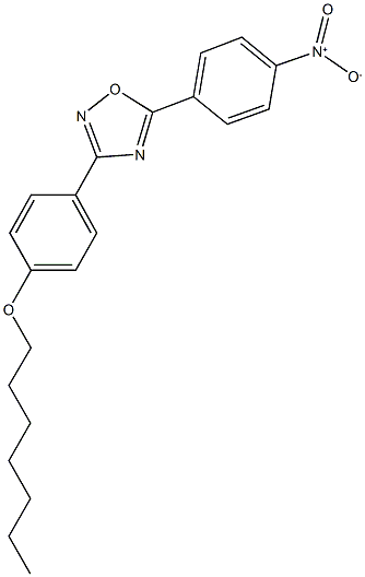 3-[4-(heptyloxy)phenyl]-5-{4-nitrophenyl}-1,2,4-oxadiazole Struktur