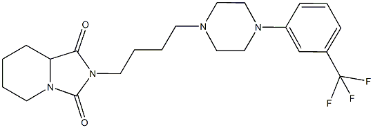 2-(4-{4-[3-(trifluoromethyl)phenyl]-1-piperazinyl}butyl)tetrahydroimidazo[1,5-a]pyridine-1,3(2H,5H)-dione Struktur