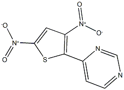 4-{3,5-bisnitro-2-thienyl}pyrimidine Struktur