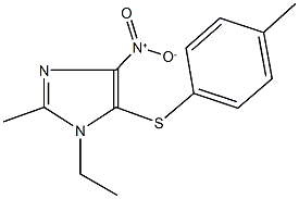 1-ethyl-4-nitro-2-methyl-5-[(4-methylphenyl)sulfanyl]-1H-imidazole Struktur