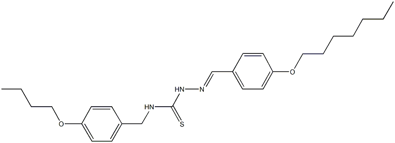 4-(heptyloxy)benzaldehyde N-(4-butoxybenzyl)thiosemicarbazone Struktur
