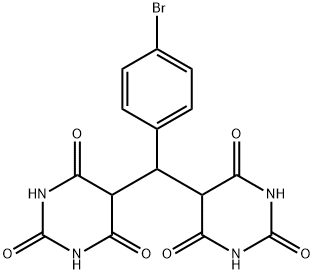 5-[(4-bromophenyl)(6-hydroxy-2,4-dioxo-1,2,3,4-tetrahydropyrimidin-5-yl)methyl]-6-hydroxypyrimidine-2,4(1H,3H)-dione Struktur