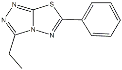 3-ethyl-6-phenyl[1,2,4]triazolo[3,4-b][1,3,4]thiadiazole Struktur