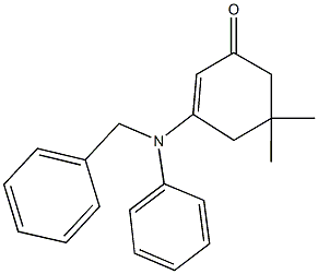 3-(benzylanilino)-5,5-dimethyl-2-cyclohexen-1-one Struktur