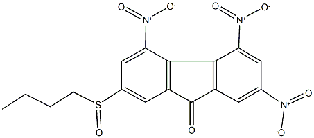2-(butylsulfinyl)-4,5,7-trisnitro-9H-fluoren-9-one Struktur
