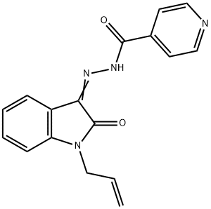 N'-(1-allyl-2-oxo-1,2-dihydro-3H-indol-3-ylidene)isonicotinohydrazide Struktur
